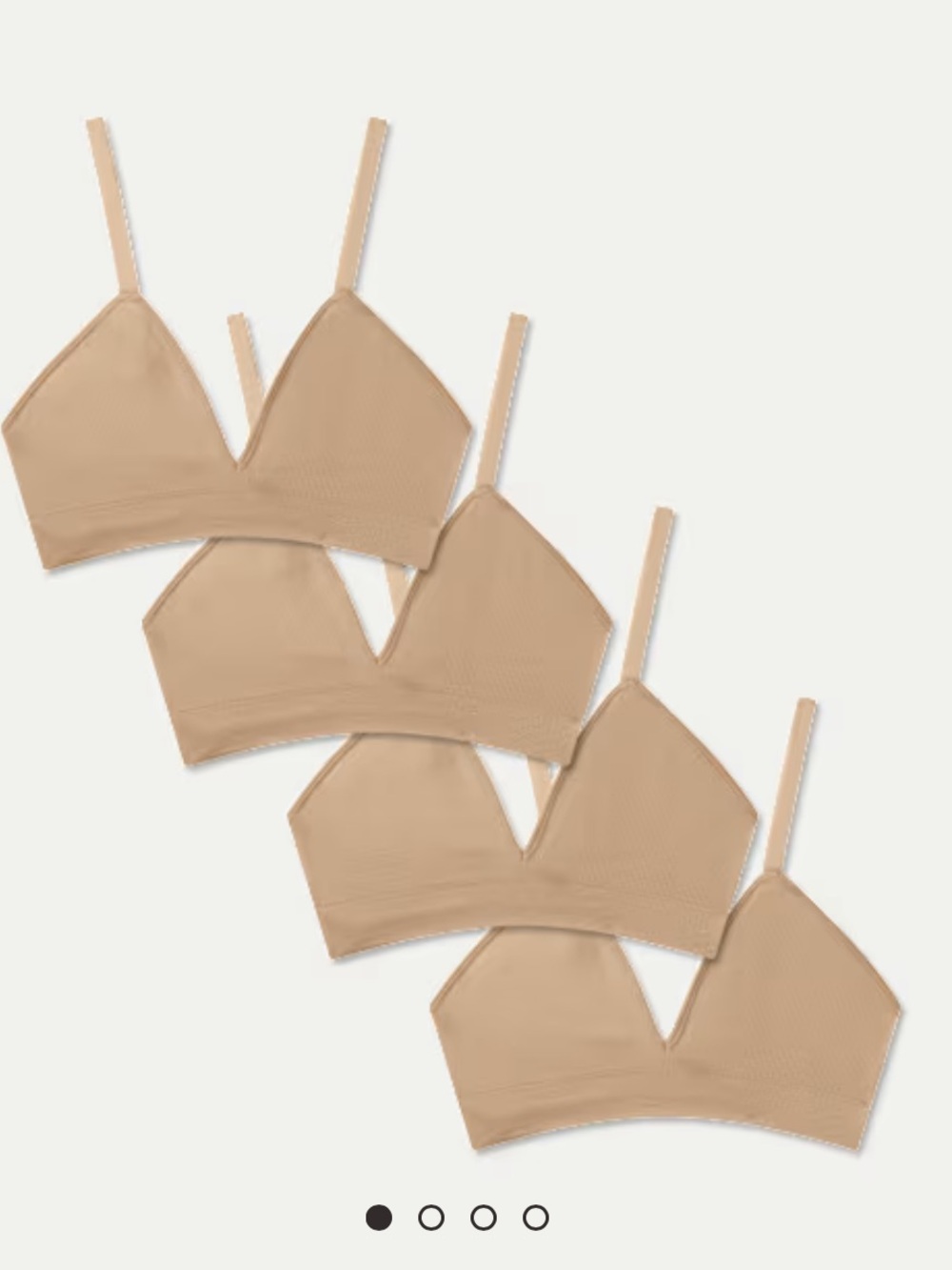 Bombas Women's Seamless Triangle Bralette 4-Pack